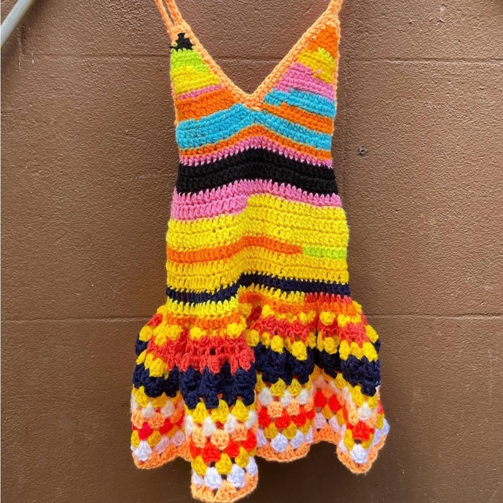 Colorful Crochet Dress